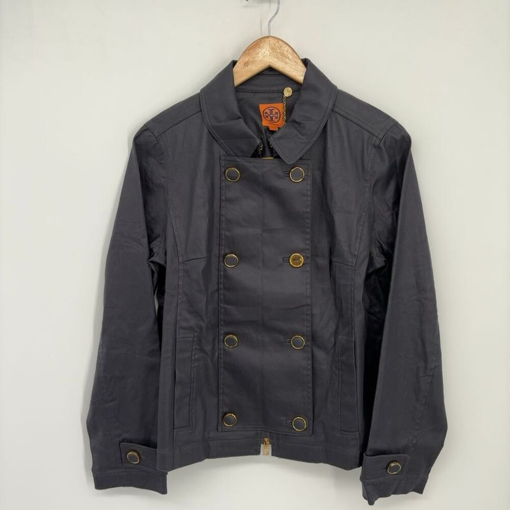 Tory Burch Denim Trent Navy Rain Jacket